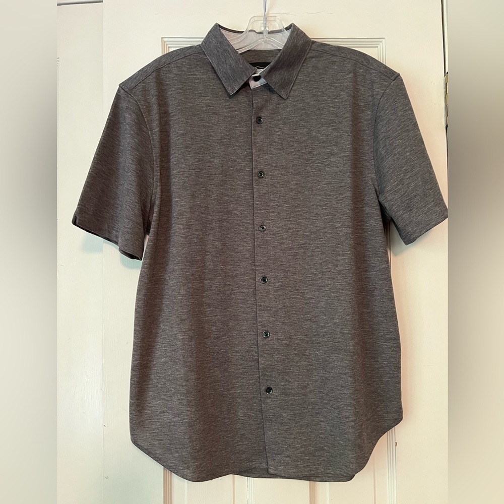 PTO brand, men’s gray, lightweight, summer, casual button-down shirt, NWOT